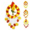 Pack of 1 Parrot Marigold Hanging Jhoomer Marigold Wall Hanging Artificial Flowers Wedding Garland Pooja Backdrop Indian Mehndi Decor Diwali Decor Latkan